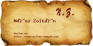 Nász Zoltán névjegykártya