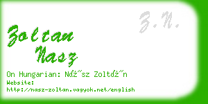 zoltan nasz business card